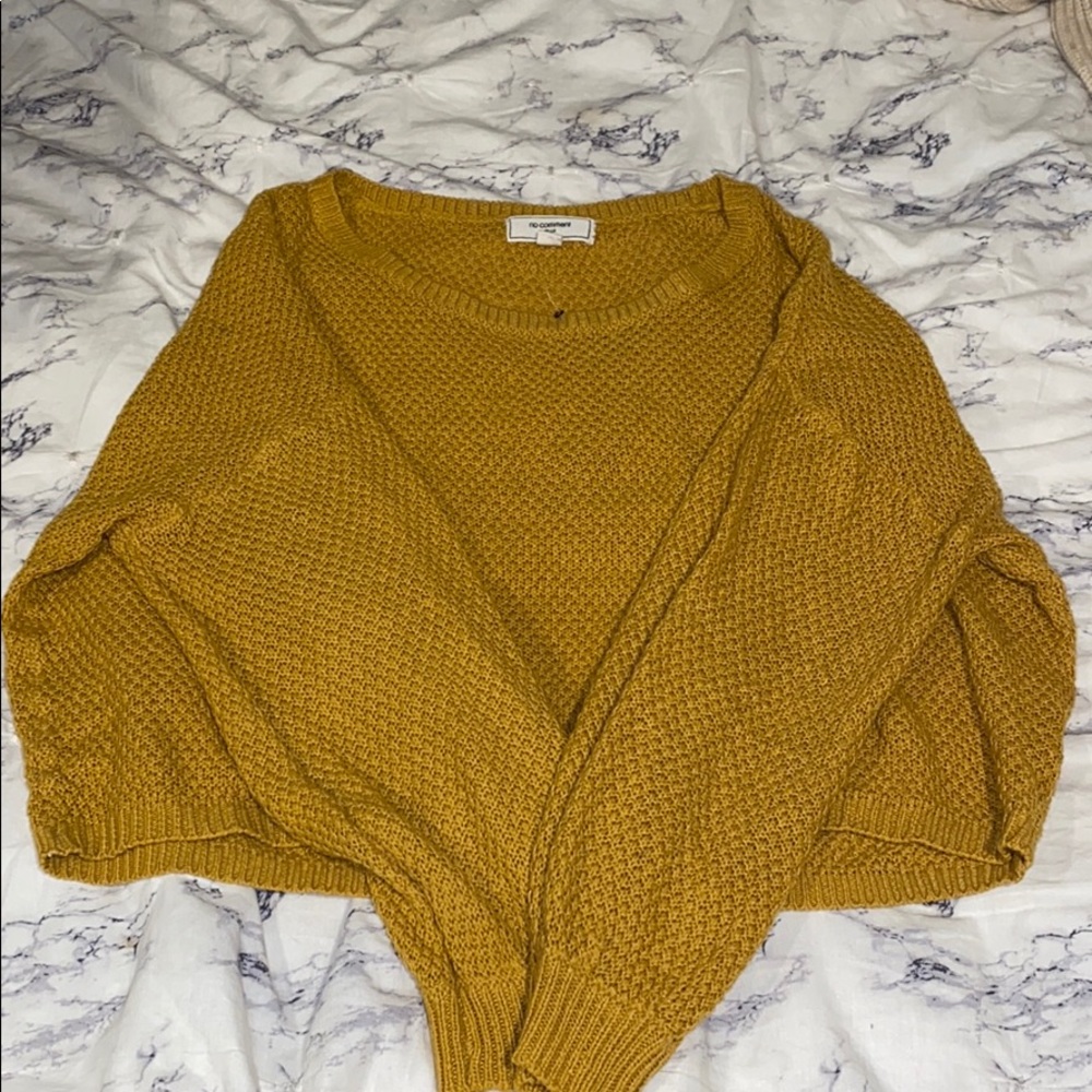Mustard Crop/Knit Sweater